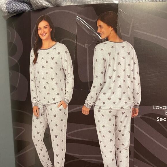 Disney Women's Mickey Mouse Pajamas Set Gray Large NWT LAST ONE! - Picture 4 of 7